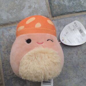 Plush Alba the Mushroom Squishmallow stuffed toy with tag small